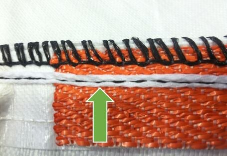 Double Filler Cord in Seam (Back)